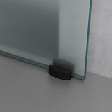 glasvilla Glasschiebetür komplettset, Griffart: Muschelgriff, inkl. Soft-Close, 15 mm Wandabstand, 8mm ESG-Sicherheitsglas Amalfi Schwarz