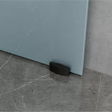 glasvilla Glasschiebetür komplettset,  Griffart: Stangengriff, 25 mm Wandabstand, inkl. Soft-Close, 8mm ESG-Sicherheitsglas Amalfi Schwarz