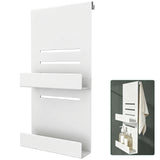 glasvilla Duschablage zum Hängen, Duschregal Ohne Bohren für Glasduschtüren, Hängeregal mit 2 Etagen und 3 Haken, Badezimmer Organizer  Oryne-01