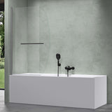glasvilla Duschwand für Badewanne Badewannenwand faltbar 180° Sicherheitsglas mit NANO 90x140cm Badewannentrennwand Badewannenaufsatz Cortona112