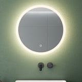 glasvilla Miroir Mural de Salle de Bain Miroir Lumineux Rond à LED Miroir de Salle de Bain à LED avec Interrupteur Tactile Couche Antibuée LED-Spiegel 05