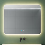 glasvilla Specchio da Bagno Appeso Specchio a LED con Interruttore Touch Specchio da Parete per Il Trucco Anti-Appannamento