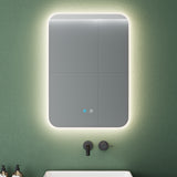 glasvilla Specchio da Bagno Appeso Specchio a LED con Interruttore Touch Specchio da Parete per Il Trucco Anti-Appannamento