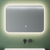 glasvilla Specchio da Bagno Appeso Specchio a LED con Interruttore Touch Specchio da Parete per Il Trucco Anti-Appannamento
