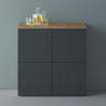 Commode de rangement à 4 portes, buffet, meuble polyvalent, meuble de rangement Glasvilla Schrank04
