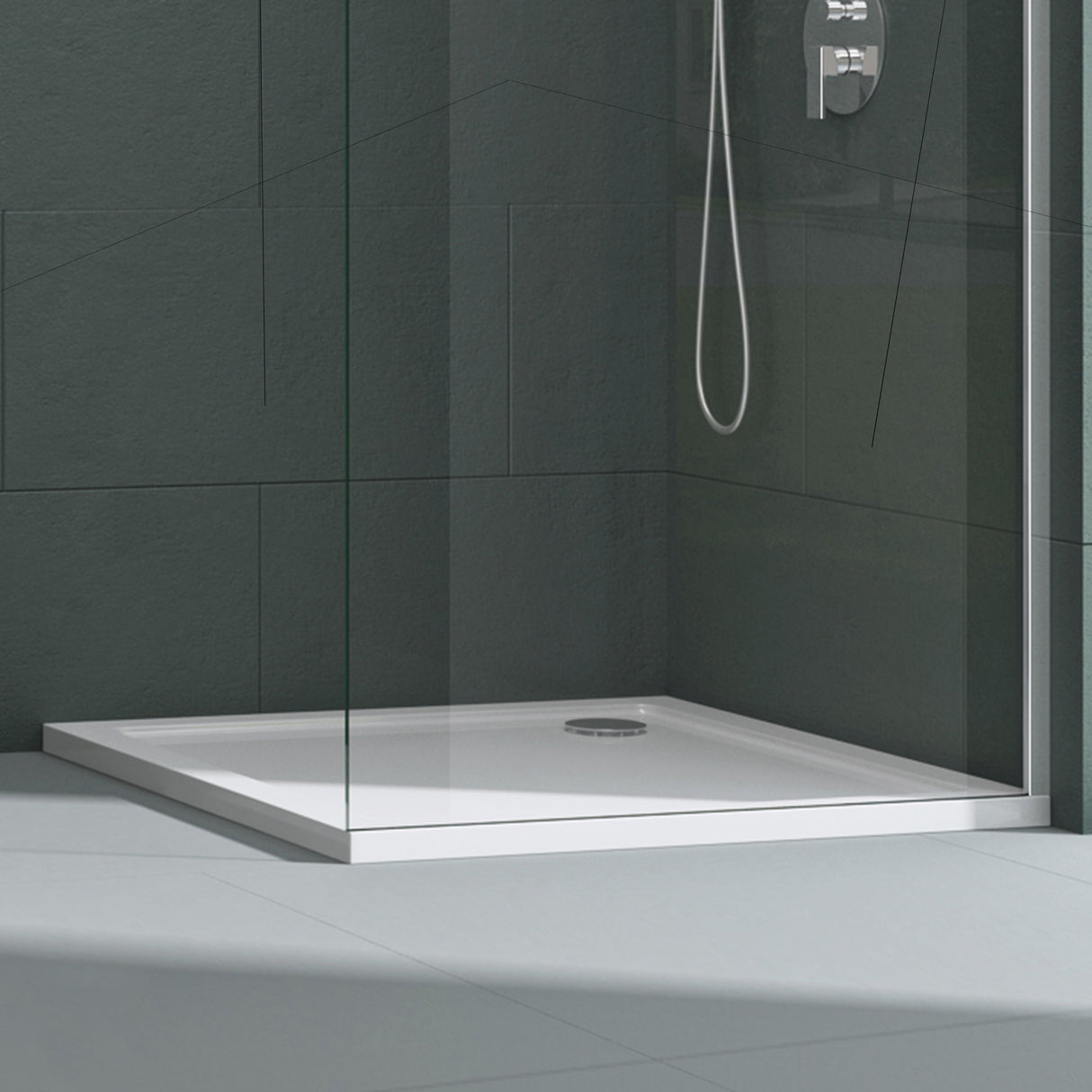 Receveur de douche carré en acrylique de haute qualité, modèle Faro