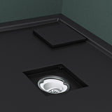 Receveur de douche Glasvilla en fonte minérale, receveur de douche ultra-plat antidérapant Geoma08
