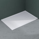 Receveur de douche Glasvilla en fonte minérale, receveur de douche ultra-plat antidérapant Geoma08