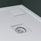 Receveur de douche Glasvilla en fonte minérale, receveur de douche ultra-plat antidérapant Geoma08