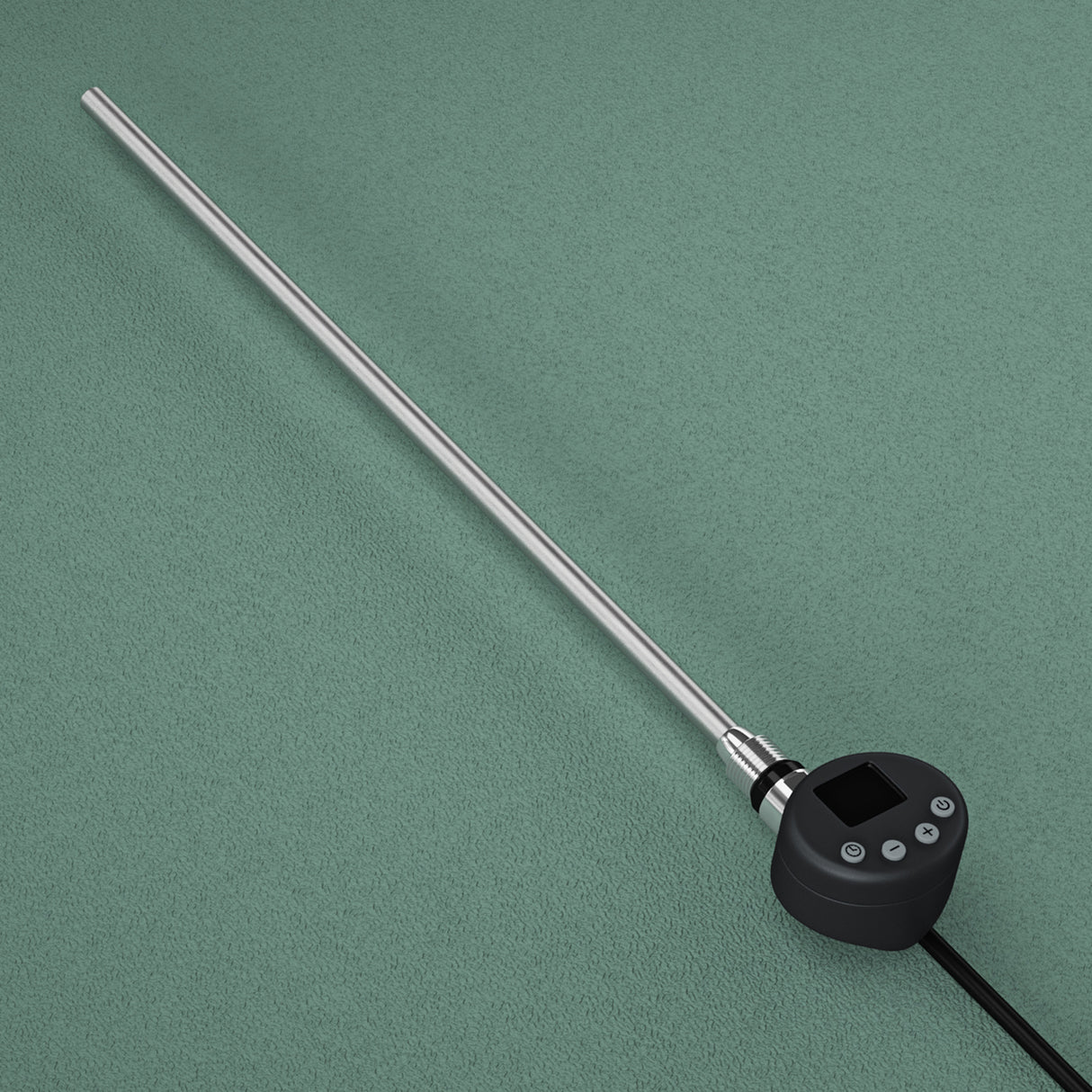 Élément chauffant Glasvilla avec thermostat, élément chauffant électrique avec écran LCD, cartouche chauffante en acier inoxydable, élément chauffant pour radiateurs de salle de bain, sèche-serviettes