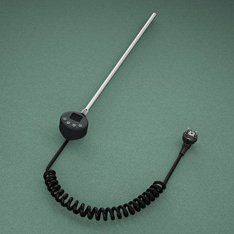 Élément chauffant Glasvilla avec thermostat, élément chauffant électrique avec écran LCD, cartouche chauffante en acier inoxydable, élément chauffant pour radiateurs de salle de bain, sèche-serviettes