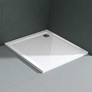 glasvilla Receveur de Douche Bac à Douche Antidérapant en Acrylique Carré de Haute Qualité Lucia
