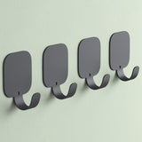 glasvilla Patères 4 pièces, crochets porte-manteau sans perçage en alliage d'aluminium, crochets muraux Stalo-15