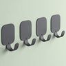 glasvilla Patères 4 pièces, crochets porte-manteau sans perçage en alliage d'aluminium, crochets muraux Stalo-15
