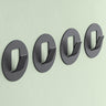 glasvilla Patères murales 4 pièces en alliage d'aluminium Patère de porte-manteau Crochets de porte-manteau Stalo-16