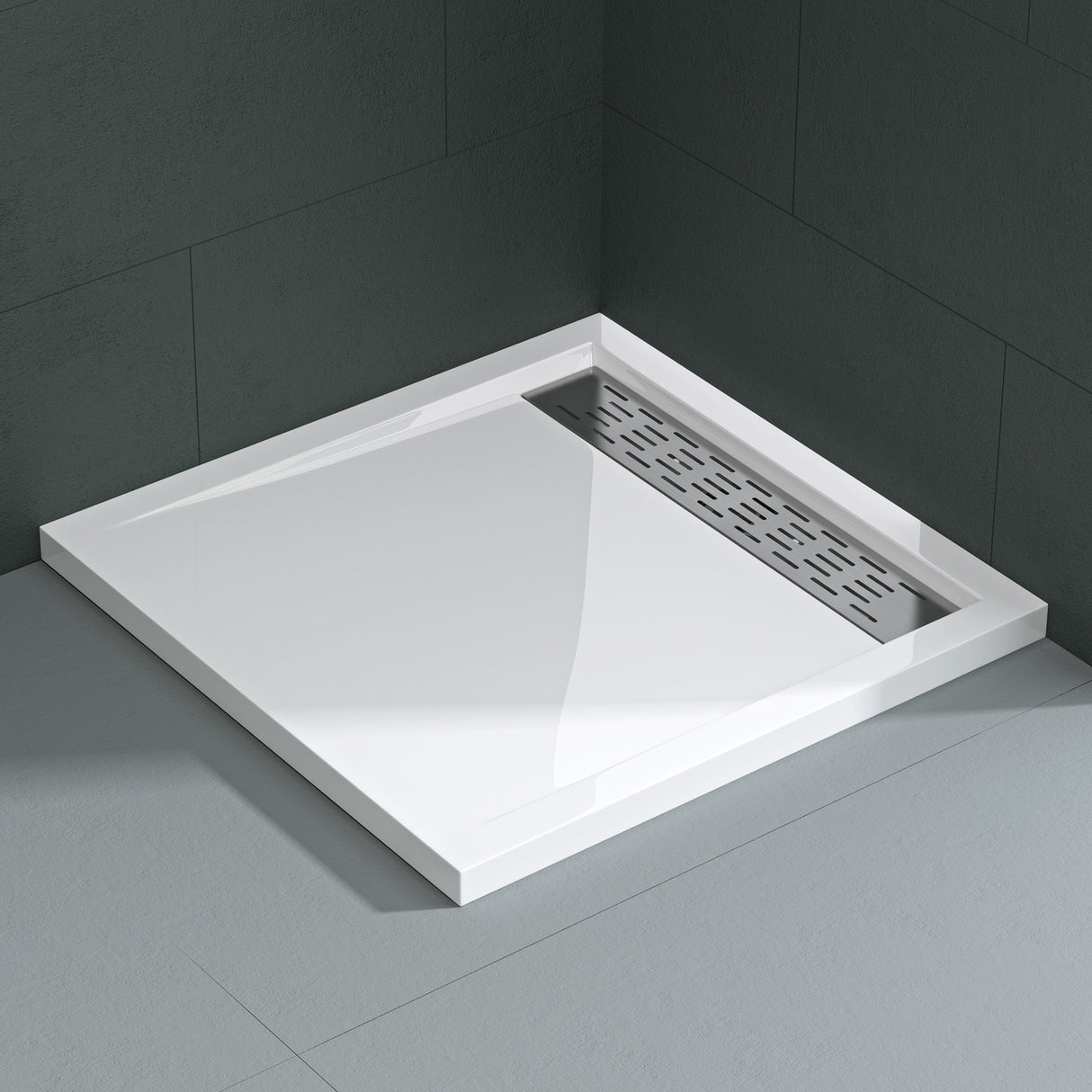 Receveur de douche Glasvilla en acrylique de haute qualité, rectangulaire, carré, Xetro04
