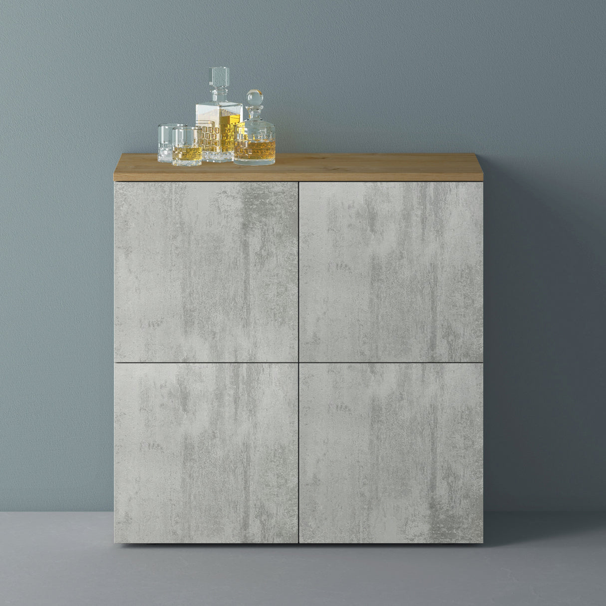 Commode de rangement à 4 portes, buffet, meuble polyvalent, meuble de rangement Glasvilla Schrank04