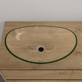 lavabo Glasvilla en verre, vasque à poser, lavabo ovale