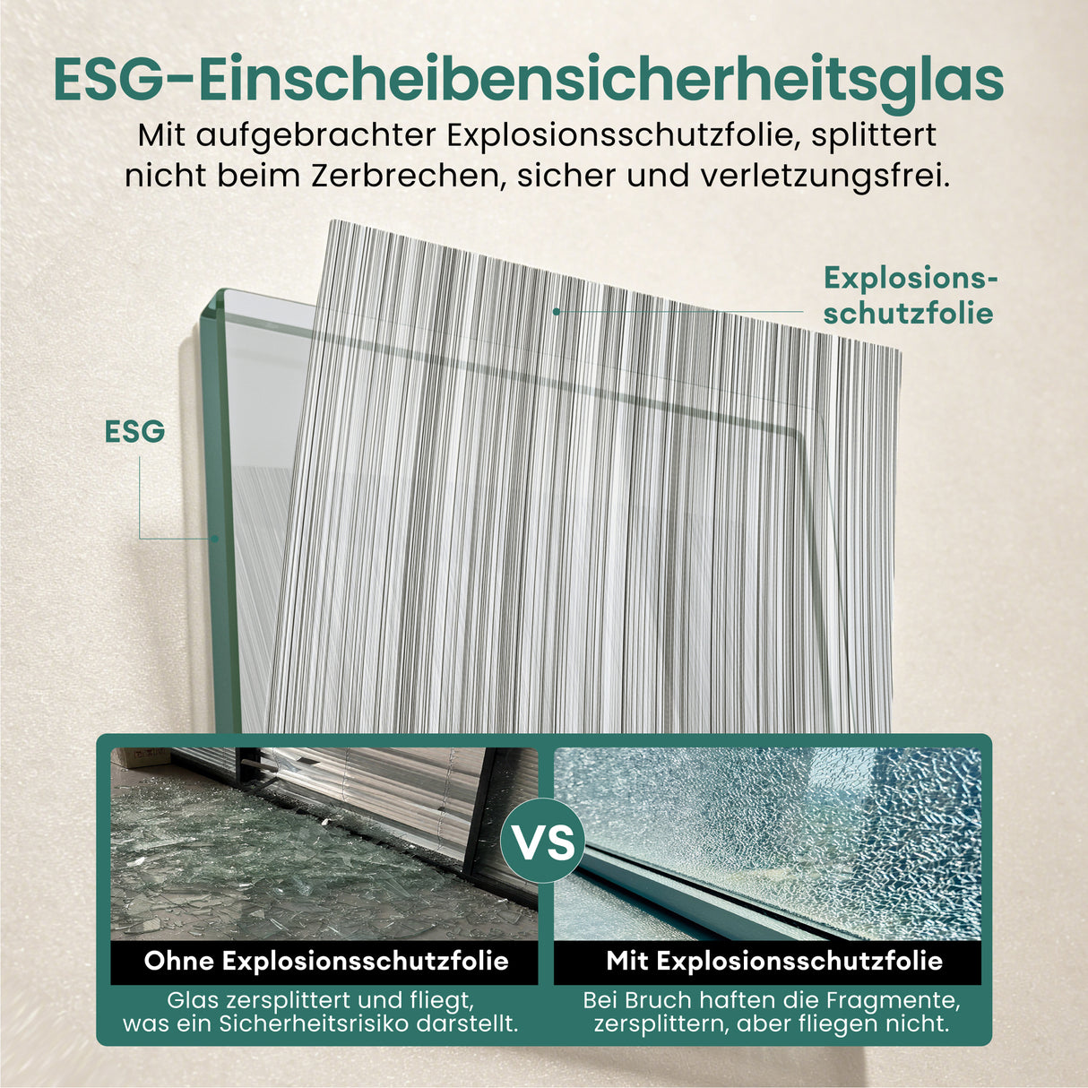 glasvilla Glasschiebetür komplettset Zimmertür Matt Schwarz 8mm ESG-Sicherheitsglas, Schiebetür Glas schwarz gebürstet mit Laufschiene aus Aluminium Muranino-001