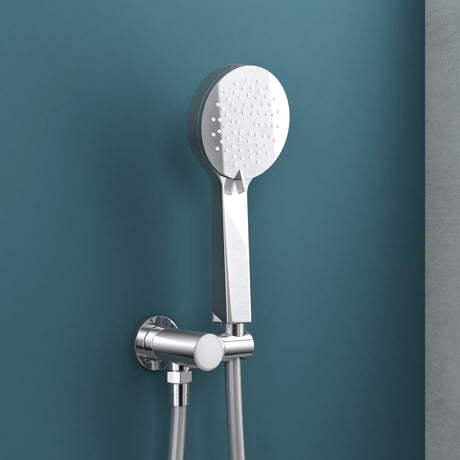 Glasvilla Douche à effet pluie à économie d'eau Système de douche bien-être Pommeau de douche Ø40cm Ensemble de douche avec douchette à main et mitigeur monocommande Système de douche3