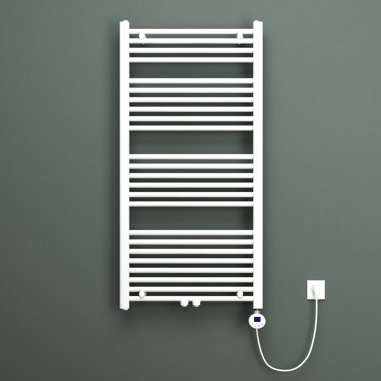 Élément chauffant Glasvilla avec thermostat, élément chauffant électrique avec écran LCD, cartouche chauffante en acier inoxydable, élément chauffant pour radiateurs de salle de bain, sèche-serviettes