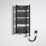 Radiateur de salle de bain Glasvilla Sèche-serviettes électrique pour électricité, raccordement latéral, radiateur tubulaire chauffage salle de bain RHE avec élément chauffant 02