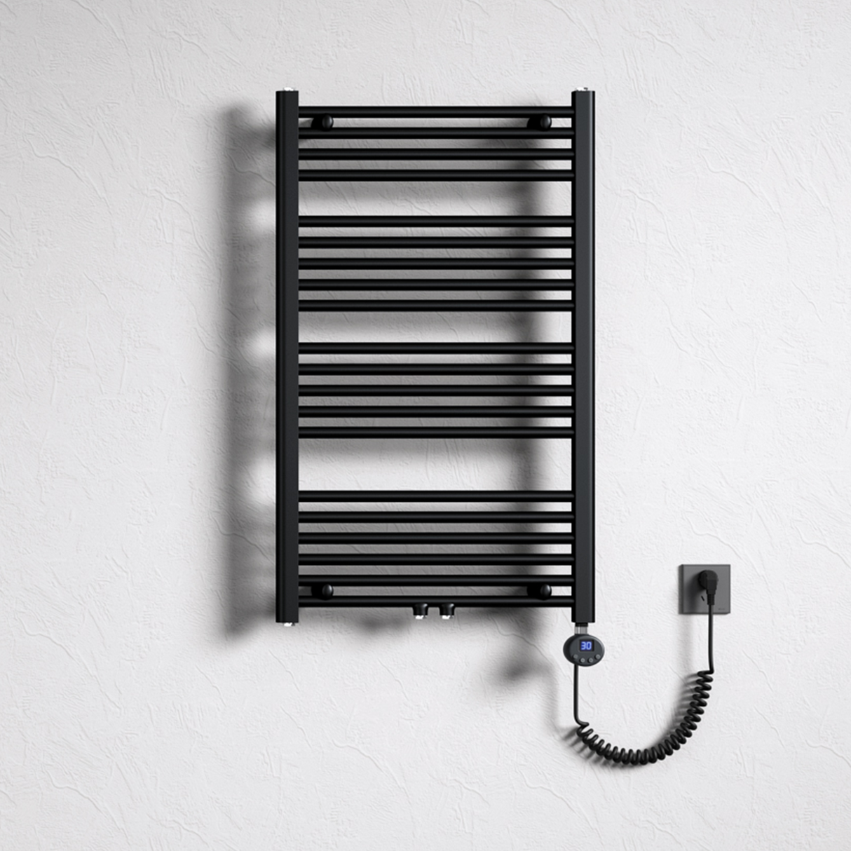 Radiateur de salle de bain Glasvilla Sèche-serviettes électrique pour électricité, raccordement latéral, radiateur tubulaire chauffage salle de bain RHE avec élément chauffant 02