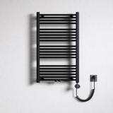 Radiateur de salle de bain Glasvilla Sèche-serviettes électrique pour électricité, raccordement latéral, radiateur tubulaire chauffage salle de bain RHE avec élément chauffant 02
