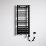 Radiateur de salle de bain Glasvilla Sèche-serviettes électrique pour électricité, raccordement latéral, radiateur tubulaire chauffage salle de bain RHE avec élément chauffant 02