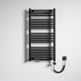 Radiateur de salle de bain Glasvilla Sèche-serviettes électrique pour électricité, raccordement latéral, radiateur tubulaire chauffage salle de bain RHE avec élément chauffant 02
