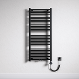 Radiateur de salle de bain Glasvilla Sèche-serviettes électrique pour électricité, raccordement latéral, radiateur tubulaire chauffage salle de bain RHE avec élément chauffant 02