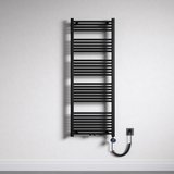 Radiateur de salle de bain Glasvilla Sèche-serviettes électrique pour électricité, raccordement latéral, radiateur tubulaire chauffage salle de bain RHE avec élément chauffant 02