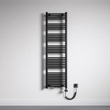 Radiateur de salle de bain Glasvilla Sèche-serviettes électrique pour électricité, raccordement latéral, radiateur tubulaire chauffage salle de bain RHE avec élément chauffant 02