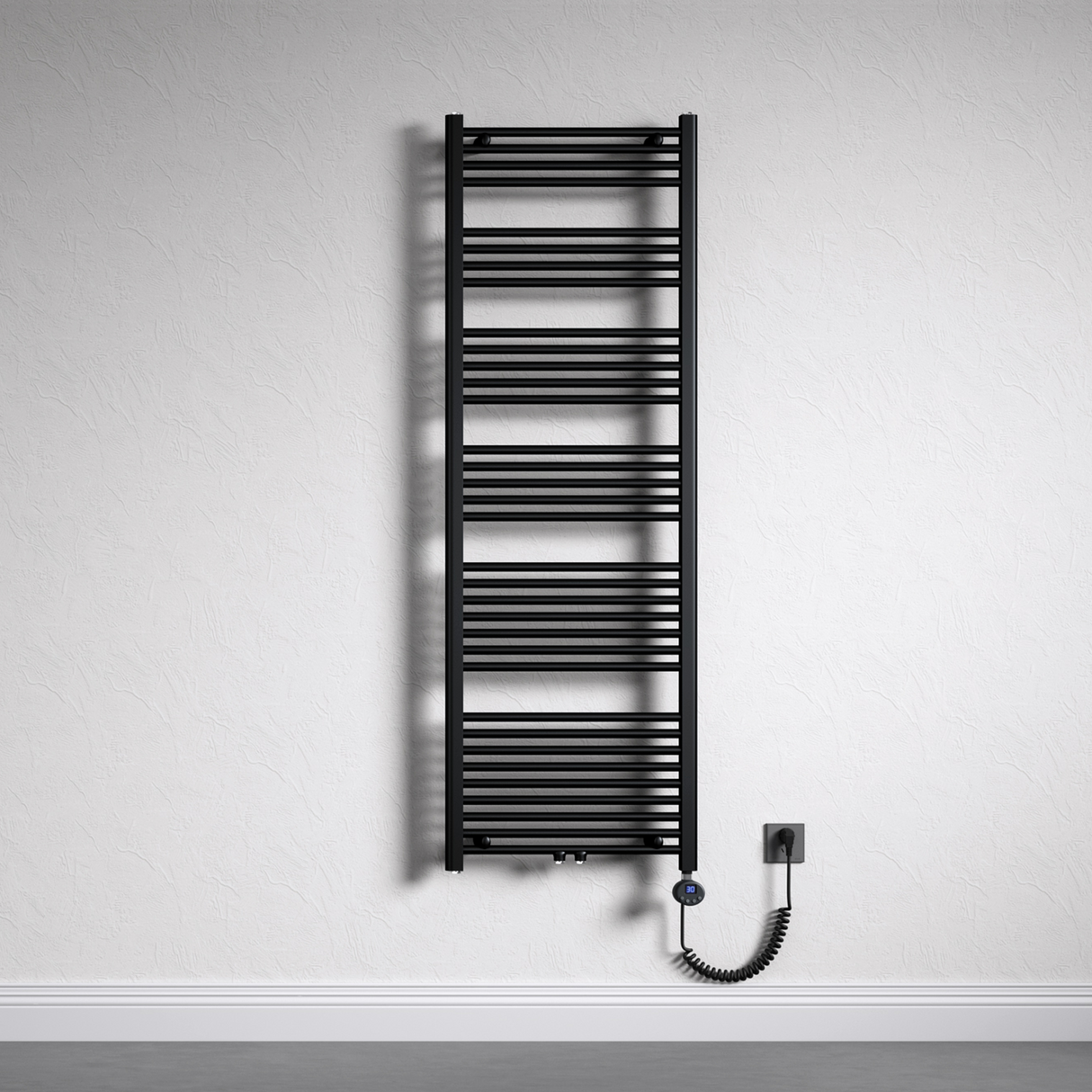Radiateur de salle de bain Glasvilla Sèche-serviettes électrique pour électricité, raccordement latéral, radiateur tubulaire chauffage salle de bain RHE avec élément chauffant 02