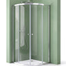 glasvilla Cabine de Douche en Quart de Cercle avec 2 Portes Coulissantes en Verre de Sécurité ESG Nano-Revêtement Ravenna32K