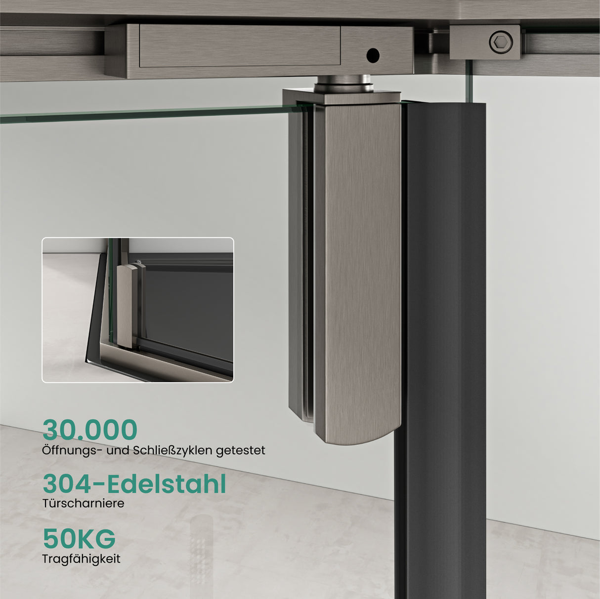 glasvilla Fünfeckdusche mit Drehtür Duschkabine Eckdusche 8mm ESG-Sicherheitsglas Nano-Beschichtung Duschabtrennung Ravenna68K-Plus