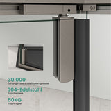 glasvilla Fünfeckdusche mit Drehtür Duschkabine Eckdusche 8mm ESG-Sicherheitsglas Nano-Beschichtung Duschabtrennung Ravenna68K-Plus