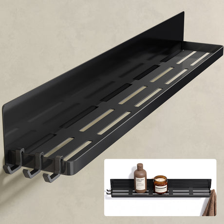 glasvilla Étagère de douche sans perçage, Étagère de douche magnétique, Étagère de salle de bain murale autocollante 60cm Reglo-01
