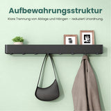 glasvilla Duschablage zum Bohren oder Kleben, Duschregal mit Haken, Badablage zur Wandmontage, Badezimmer Organizer Reglo-05