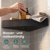 glasvilla Étagère de douche à percer ou à coller, Étagère d'angle pour douche, Étagère murale de salle de bain pour le bain et la cuisine, Reglo-07