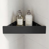 glasvilla Étagère de douche à percer ou à coller, Étagère d'angle pour douche, Étagère murale de salle de bain pour le bain et la cuisine, Reglo-07
