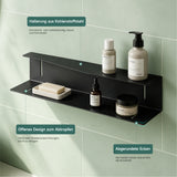glasvilla Duschablage zum Bohren oder Kleben, Duschregal Badezimmerablage , Shampoo Halterung für Dusche, Badezimmer Organizer  Reglo-15