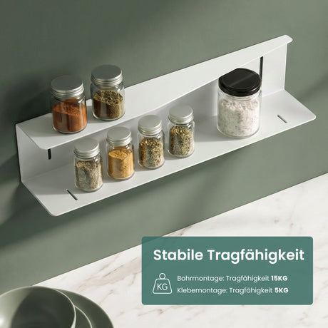 glasvilla Duschablage zum Bohren oder Kleben, Duschregal Badezimmerablage , Shampoo Halterung für Dusche, Badezimmer Organizer  Reglo-15