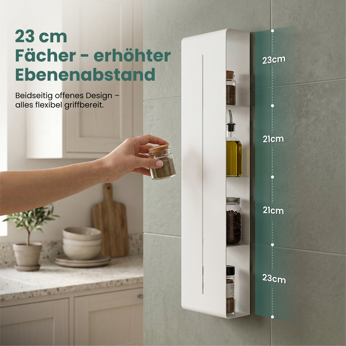 Glasvilla Duschregal mit 4 Ablagen, Duschablage schmal, Wandregal Shampoo Halterung für Dusche, Badezimmer Organizer  Reglo-16