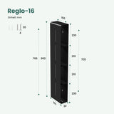 Glasvilla Duschregal mit 4 Ablagen, Duschablage schmal, Wandregal Shampoo Halterung für Dusche, Badezimmer Organizer  Reglo-16