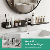 Glasvilla Duschregal zum Bohren oder Kleben, Waschbeckenregal über Wasserhahn, Wandregal für Küche und Bad, Badezimmer Organizer  Reglo-17