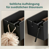 glasvilla Duschablage ohne Bohren mit Handtuchhalter, 60cm  Reglo-18 | Duschregal ohne Bohren oder mit Bohren, Drainage, Duschablage zum Hängen, Metall, Shampoo Halterung für Dusche, Bad, Küche