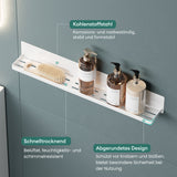 glasvolla Duschablage ohne Bohren, Duschregal magnetisch, selbstklebende Badezimmerablage zur Wandmontage 60cm Reglo-01