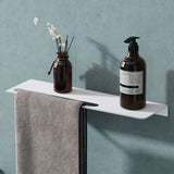 glasvolla Duschablage zum Bohren oder Kleben Duschregal Badablage aus Aluminium Badezimmerablage zur Wandmontage Badezimmer Organizer Reglo-06