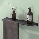 glasvolla Duschablage zum Bohren oder Kleben Duschregal Badablage aus Aluminium Badezimmerablage zur Wandmontage Badezimmer Organizer Reglo-06